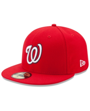 Shop New Era Big Boys And Girls Washington Nationals Authentic Collection 59fifty Cap In Red