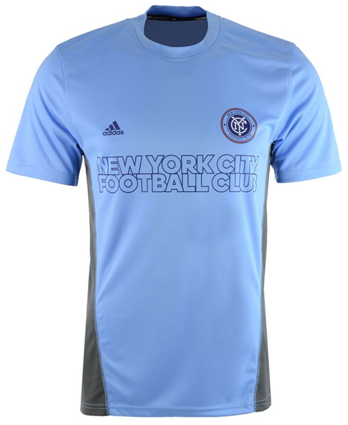 ADIDAS NEW YORK FC MLS Soccer Jersey Light Blue Mens Small