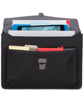 Kenneth Cole Reaction My Rod-Ern Life Leather Dual-Compartment Computer Portfolio Bag