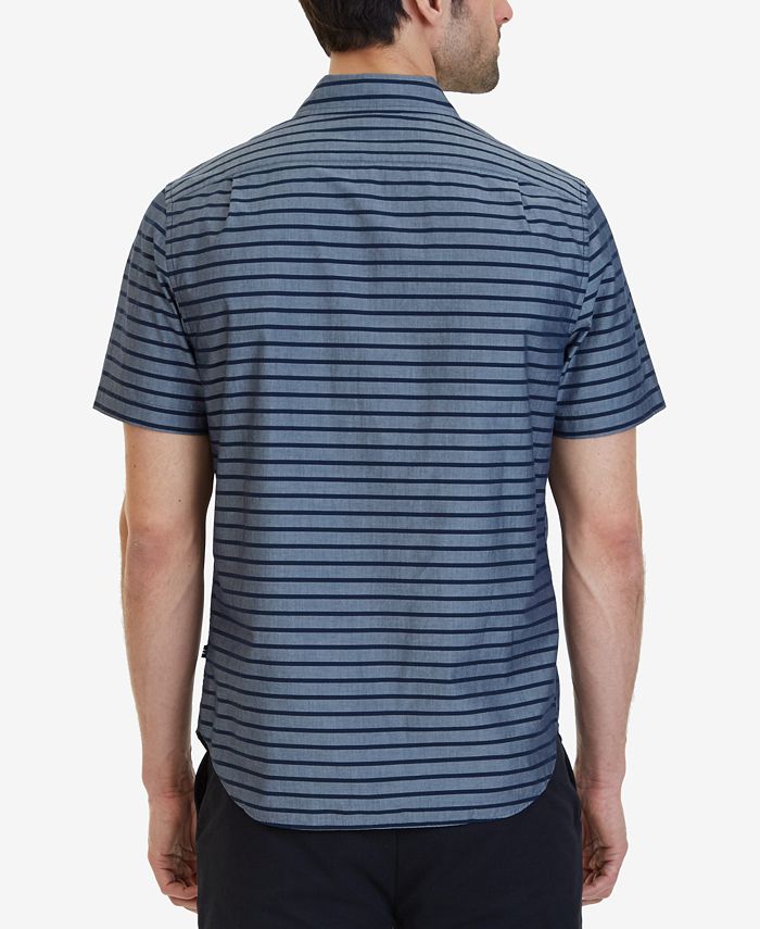 Nautica Men's Classic-Fit Striped Short-Sleeve Shirt - Macy's