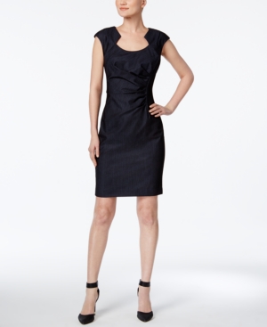 UPC 889609252641 product image for Calvin Klein Ruched Denim Sheath Dress | upcitemdb.com