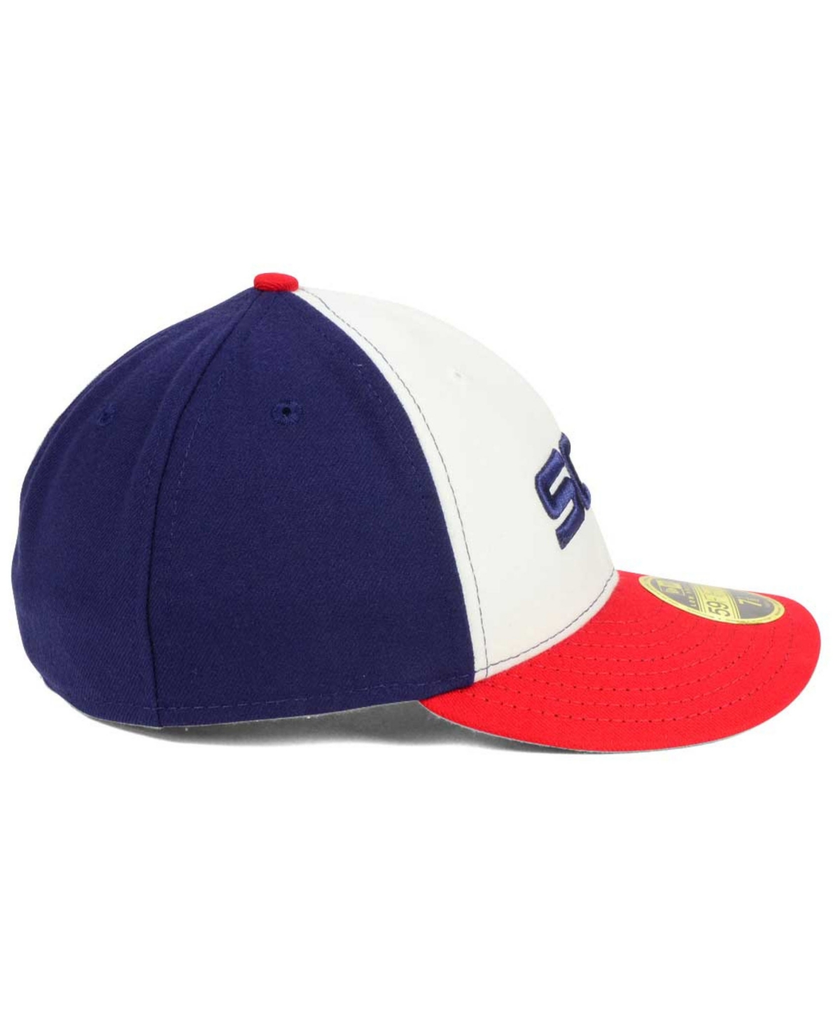 New Era Chicago White Sox Low Profile Ac Performance 59fifty Cap In Black,white,red