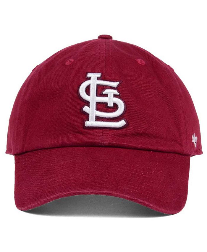 '47 Brand St. Louis Cardinals Cardinal and White Clean Up Cap - Macy's