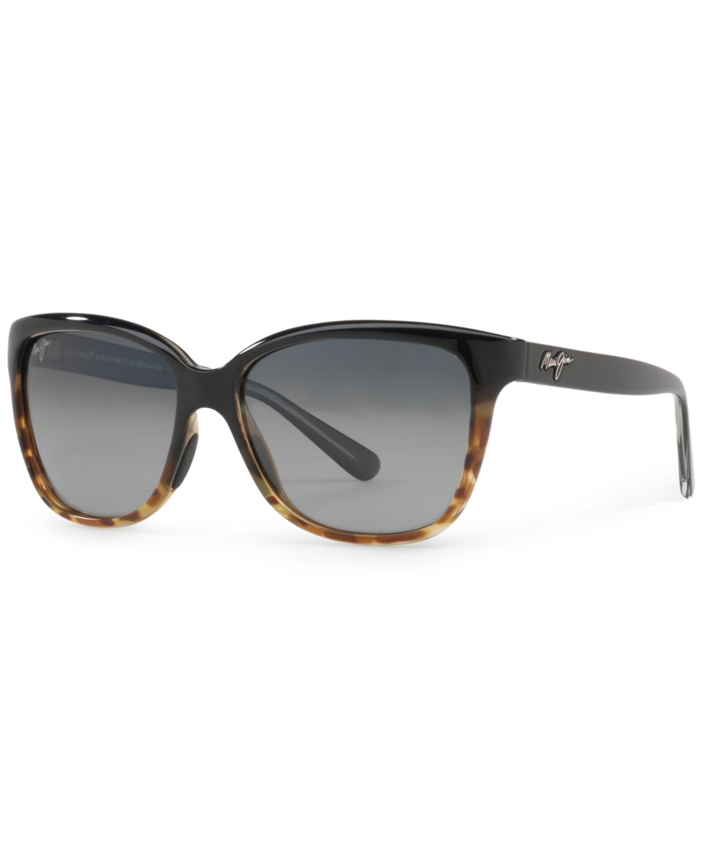 Женские солнцезащитные очки Maui Jim Starfish Polarized Sunglasses, 744, цвет: Чёрный черепаховый / Серый градиентный — фото 1