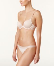 Contrast-Band Push-Up Bra & Thong