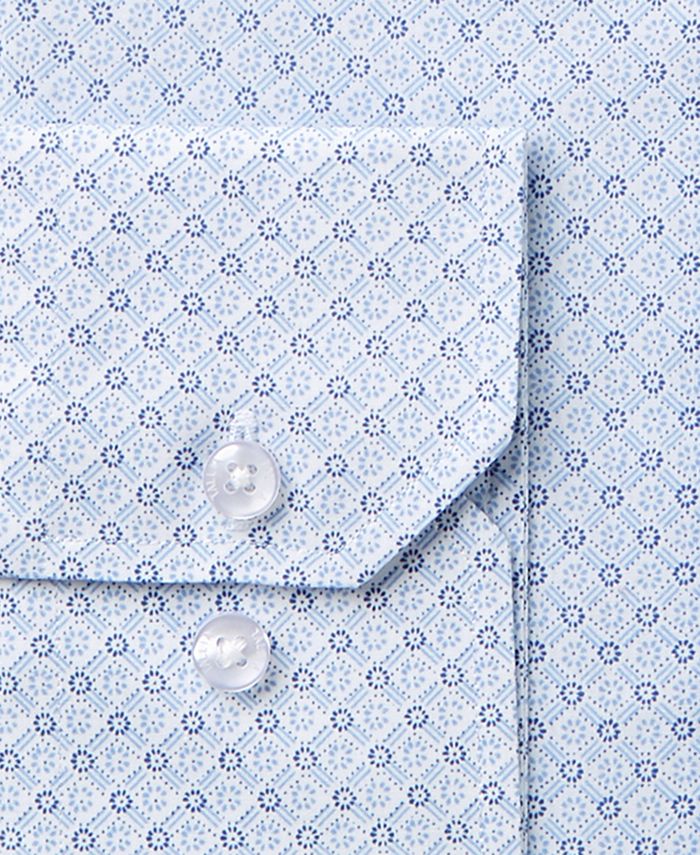 Tallia Men's Fitted Circle Dots On Diamond Printed Ground Dress Shirt ...