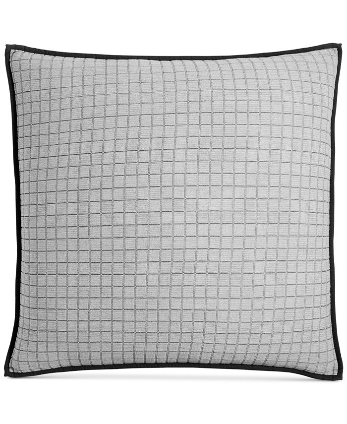 Hotel Collection CLOSEOUT! Linen Plaid Quilted European Sham, Created for Macy's Macy's