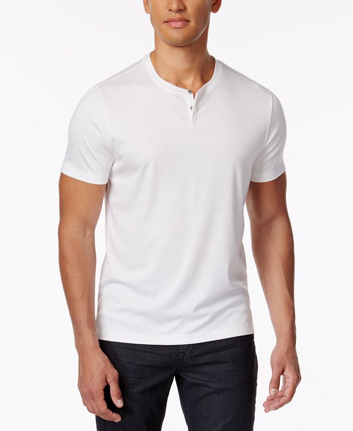 Alfani Men's Soft Touch Stretch Henley, Created for Macy's - Macy's