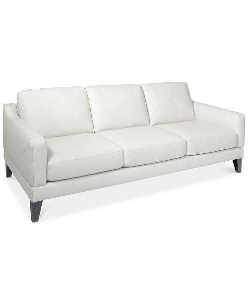 Furniture Closeout Emilda 82 Leather Sofa Created For Macy S