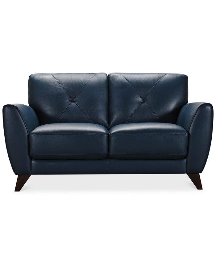 Furniture Myia 62" Leather Loveseat, Created for Macy's & Reviews