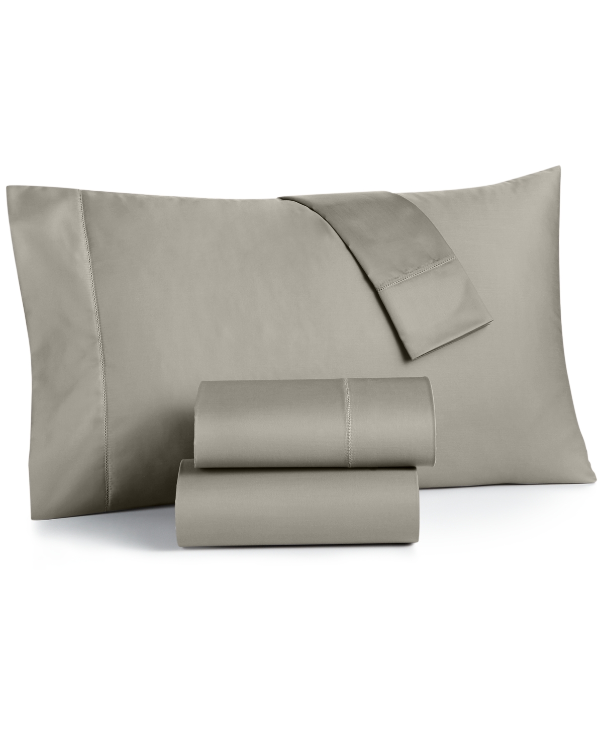 Charter Club Damask Solid 550 Thread Count 100% Cotton 4-pc. Sheet Set, King, Created For Macy's In Smoke