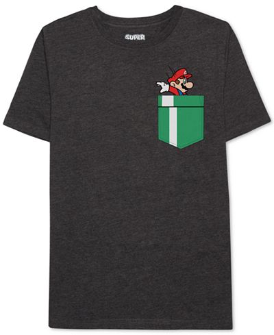 Nintendo Super Mario-Print T-Shirt, Big Boys (8-20)