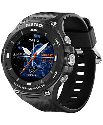 Casio Men's Pro Trek Black Resin Strap Smart Watch 62mm WSD-F20BK