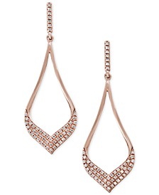 Pavé Rose by EFFY® Diamond Drop Earrings (1/3 ct. t.w.) in 14k Rose Gold