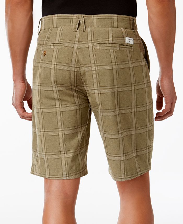 Quiksilver Men's Regeneration ClassicFit Plaid Shorts Macy's