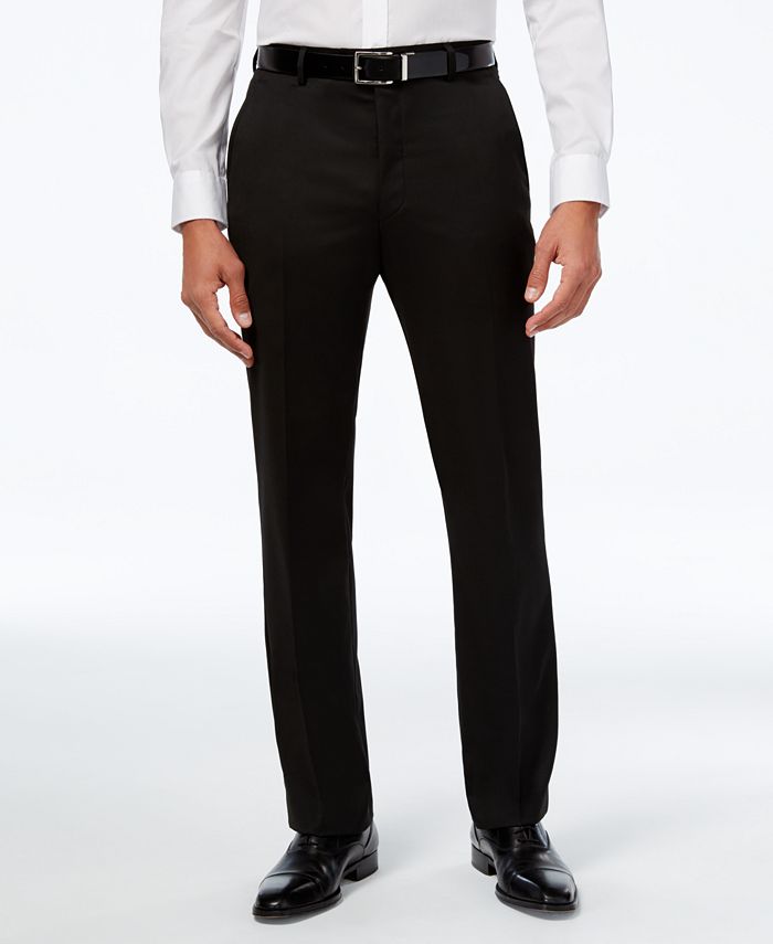 Alfani Men's Traveler Black Solid Classic-Fit Pants, Created for Macy's ...