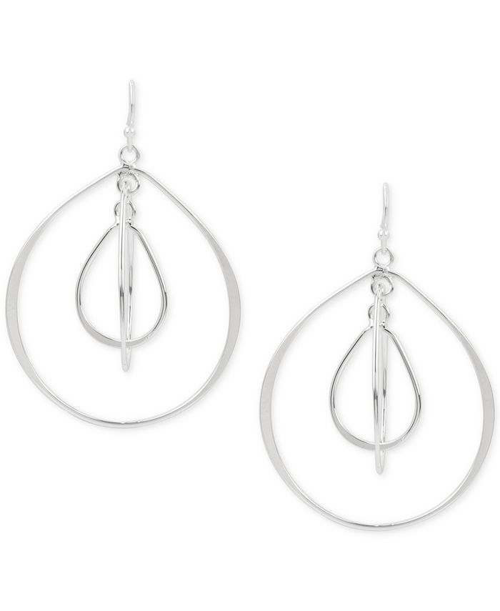 Touch of Silver Orbital Drop Earrings in Silver-Plate - Macy's
