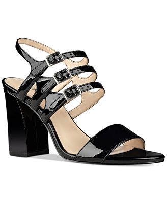 Nine West Hadil Block-Heel Strappy Sandals - Sandals - Shoes - Macy's
