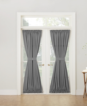 Sun Zero Grant 54" X 72" Door Curtain Panel In Grey