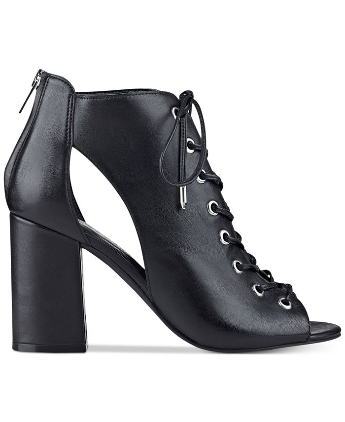 joal leather block heel shooties