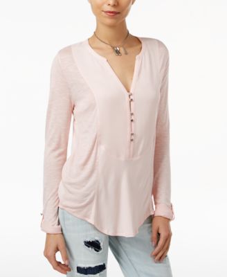 Lucky Brand - Mixed-Media Roll-Tab Top