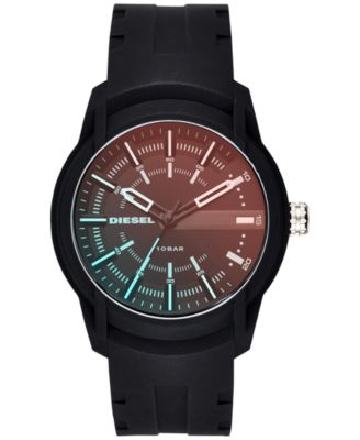 Diesel - Men's Armbar Black Silicone Strap Watch 45mm DZ1819