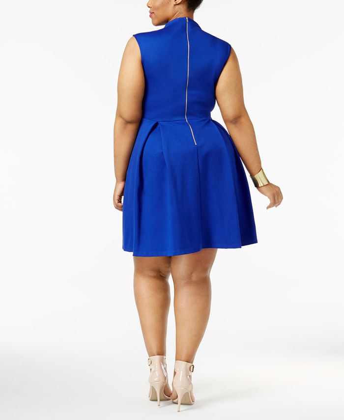 Soprano Trendy Plus Size Pleated Fit And Flare Dress Macys 0783