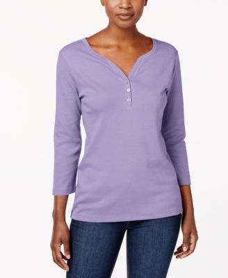 Karen Scott - Cotton Henley Top