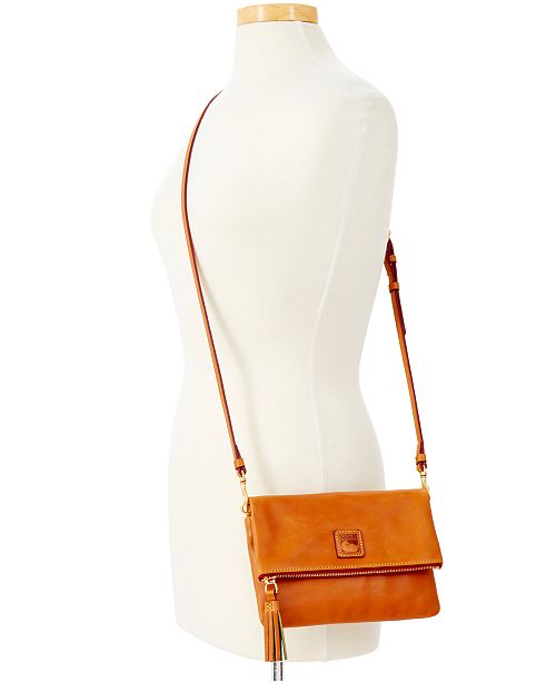 Dooney & Bourke Foldover Zip Leather Crossbody & Reviews - Handbags ...