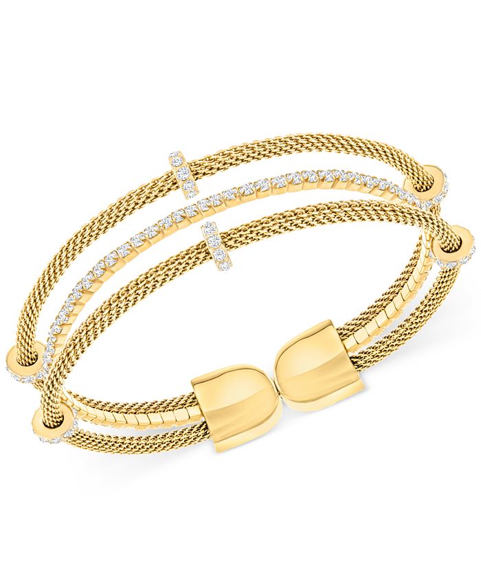 Swarovski Pavé TripleRow Bangle Bracelet Macy's