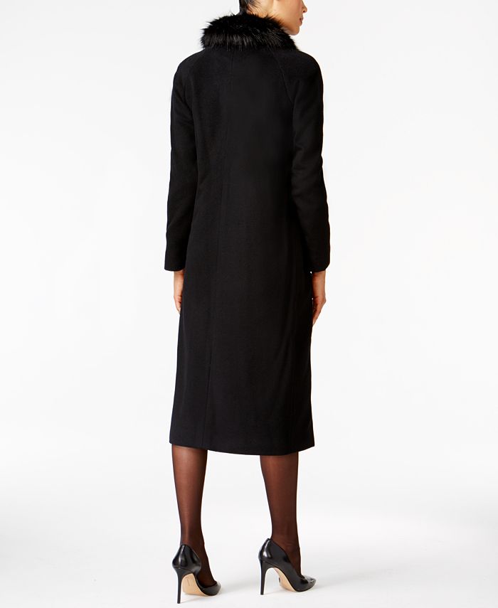 Jones New York FauxFurCollar Maxi Coat Macy's