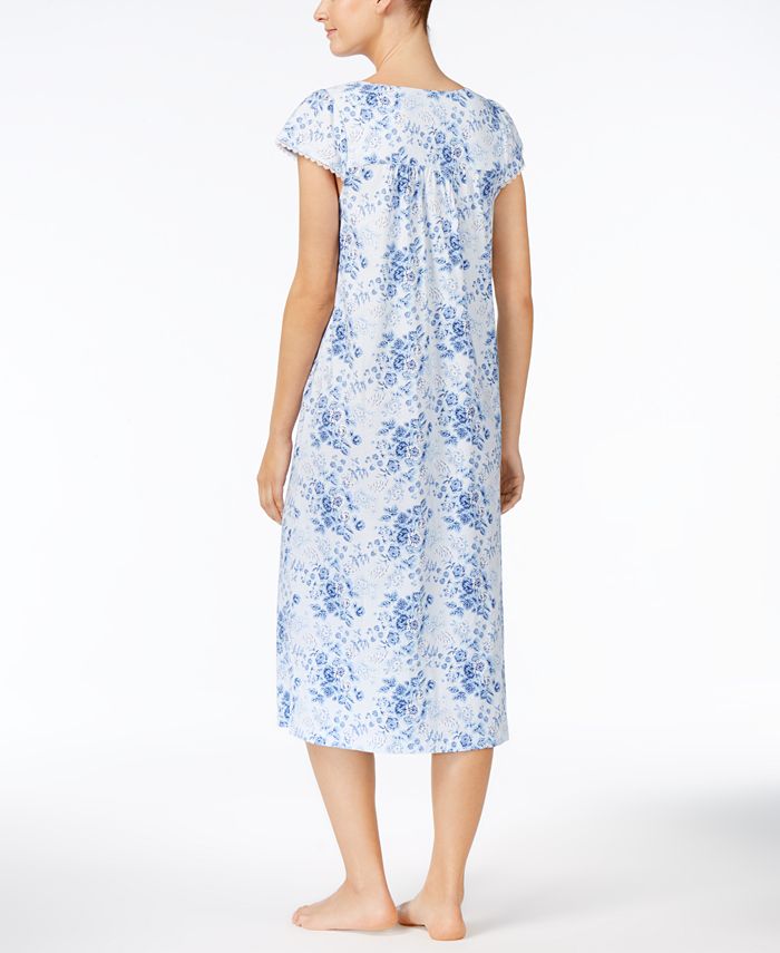 Charter Club LaceTrimmed Printed Cotton Knit Nightgown, Created for