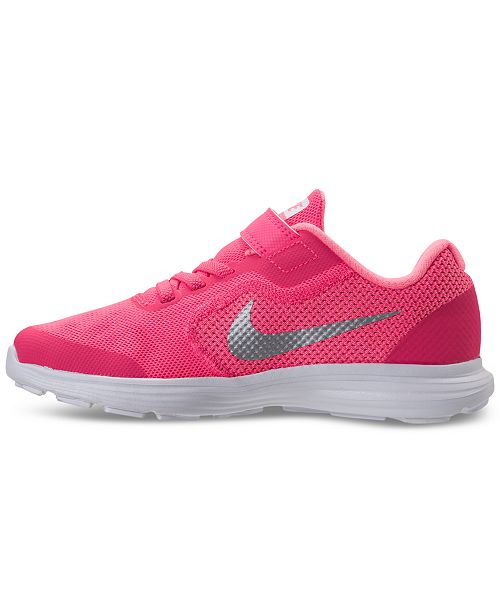 Nike Little Girls' Revolution 3 Stay-Put Closure Running Sneakers from ...