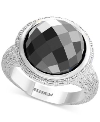 EFFY Collection - Hematite (12mm) Statement Ring in Sterling Silver