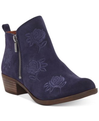 Lucky Brand Women's Basel Embroidery Booties, Created For Macy's - Macy's