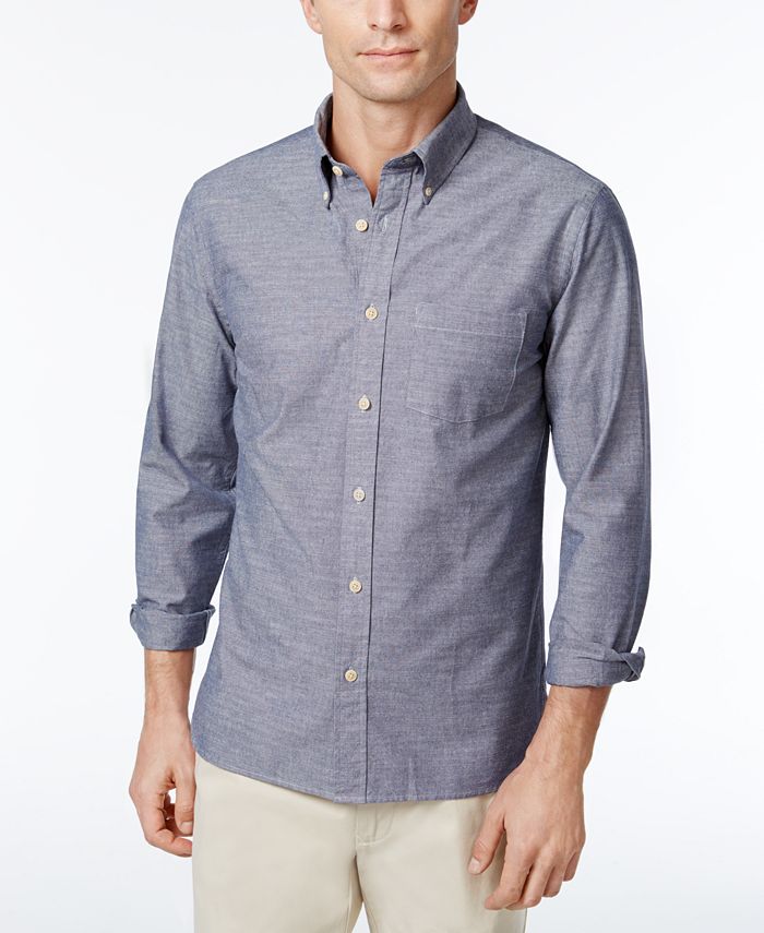 Brooks Brothers Men's Slim-Fit Chambray Shirt & Reviews - Casual Button ...
