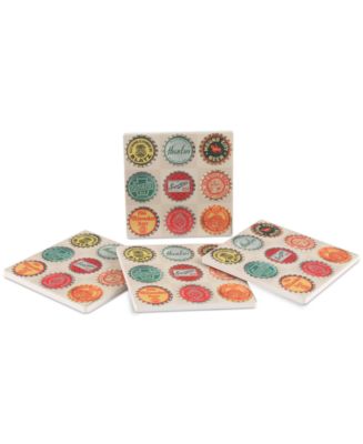 Thirstystone Cheers 4-Pc. Coaster Set - Macy's