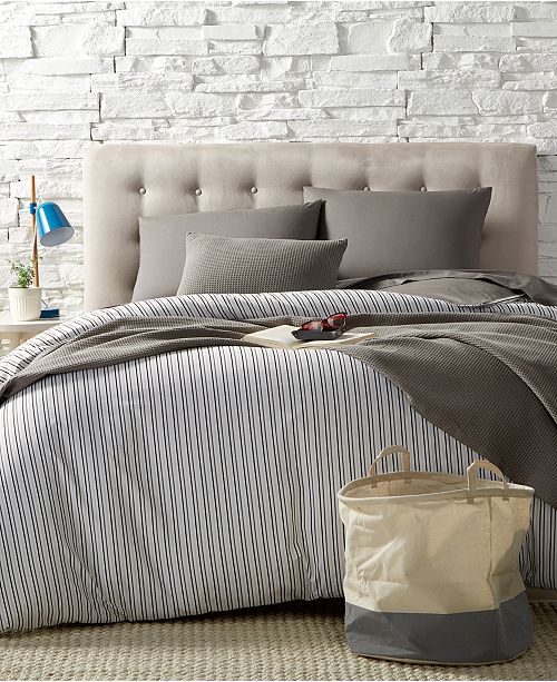 Remodo For Macy S 9 Pc Alternating Gray Stripe Twin Xl Comforter