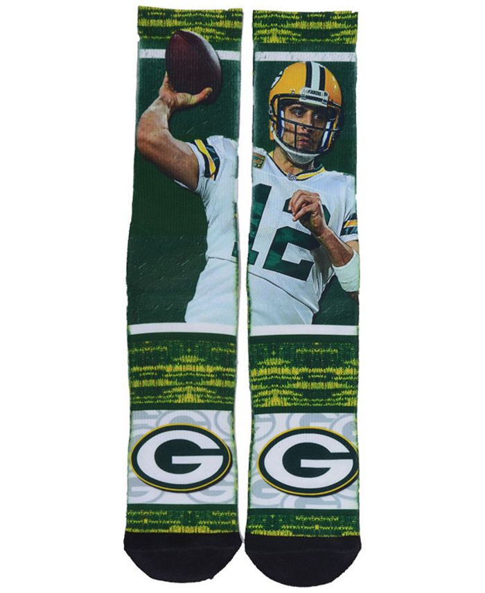 For Bare Feet Green Bay Packers NFL Rush Player Jersey Crew Socks