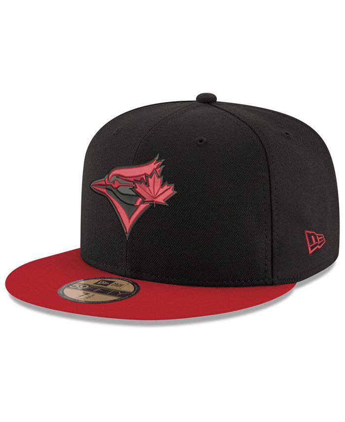 New Era Toronto Blue Jays Black & Red 59FIFTY Fitted Cap - Macy's