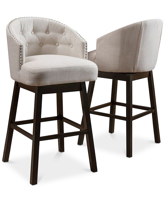 Noble House Pantan Bar Stools (Set of 2) & Reviews - Furniture - Macy's
