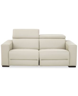 Nevio 82" 2pc Leather Sofa with 2 Power Recliners