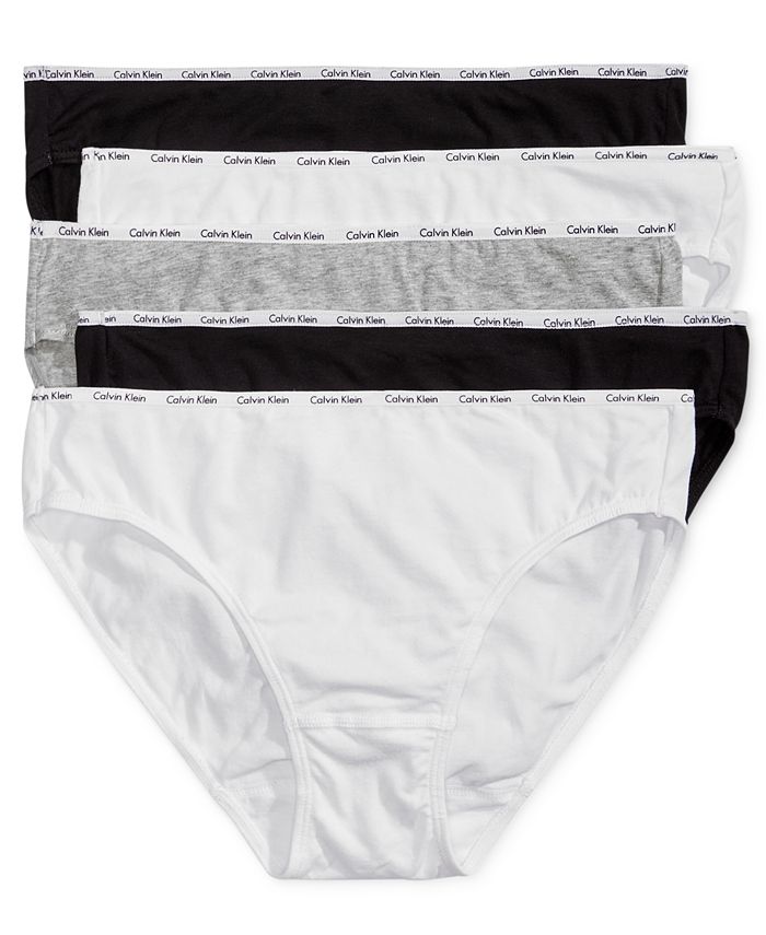 CALVIN KLEIN Cotton Bikini Knickers, Pack of 5 in Multi