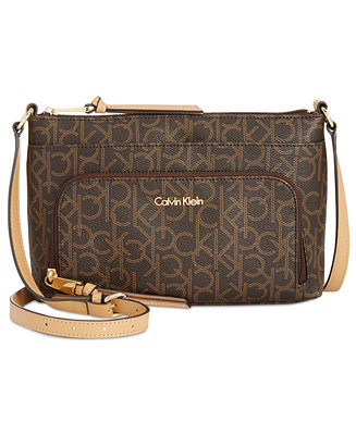 Calvin Klein Lily Signature Crossbody & Reviews - Handbags & Accessories -  Macy's
