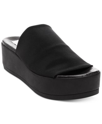 steve madden slinky platform sandals black