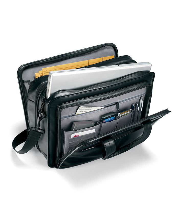 Samsonite Leather Expandable Laptop Briefcase Macy's