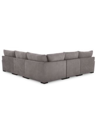 CLOSEOUT! Rhyder 5-Pc. Fabric Sectional Sofa with Armless Chair, Created for Macy's