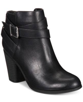 Material Girl Lexia Block-Heel Booties, Created for Macy&#39;s & Reviews - Boots - Shoes - Macy&#39;s