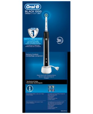 Oral-B 1000 CrossAction Black Electric ToothBrush - Macy's