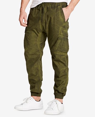 mens black tapered cargo pants